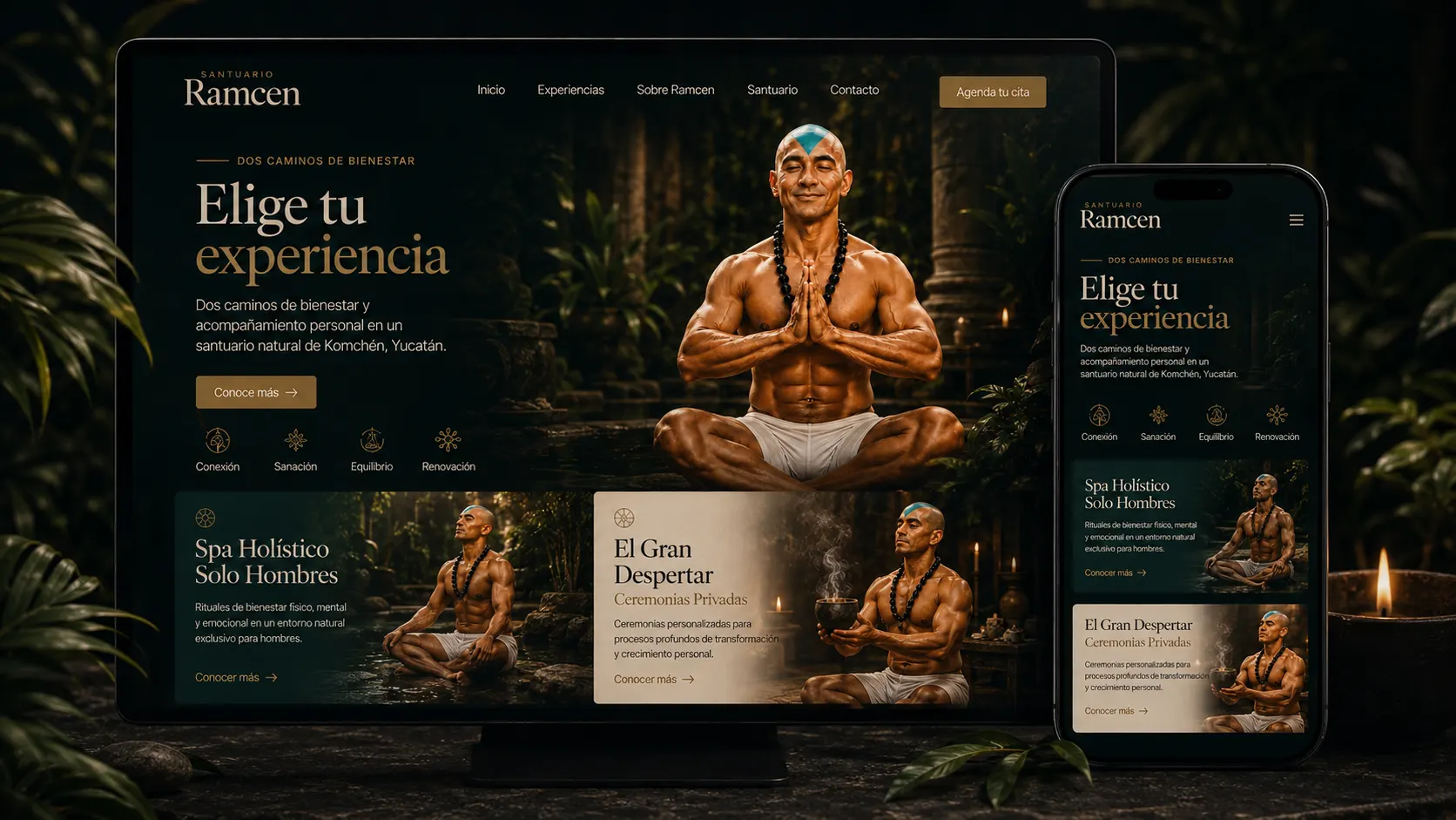 Vista del proyecto web Ramcen